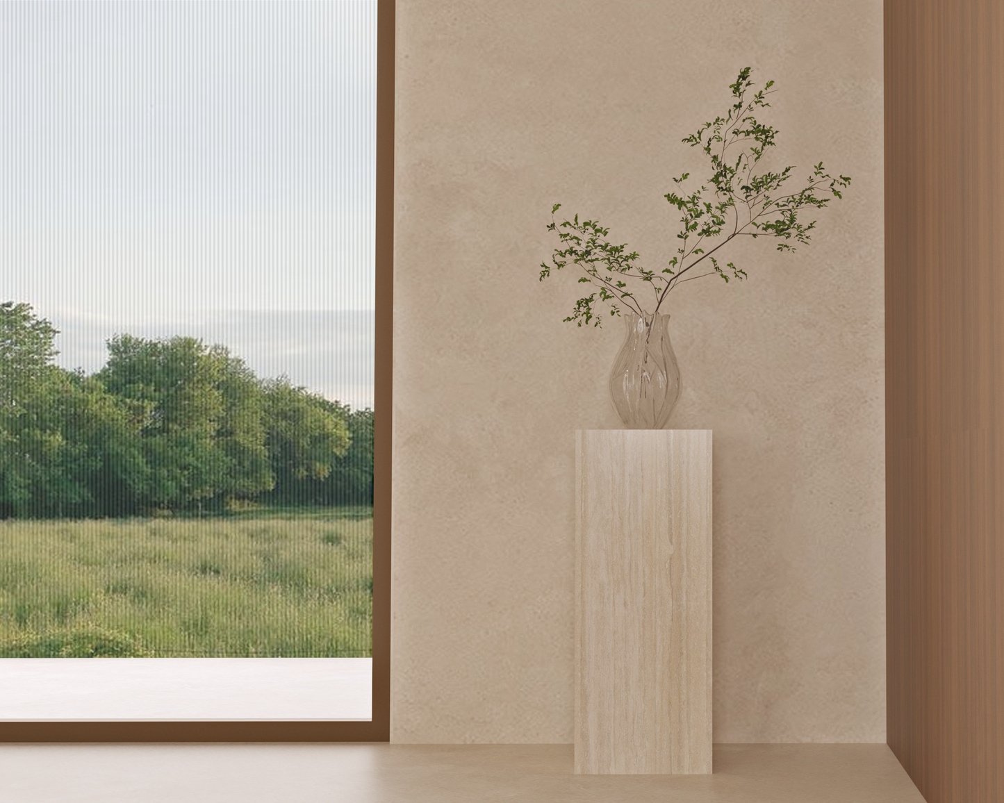 BLOC Pedestal Travertino