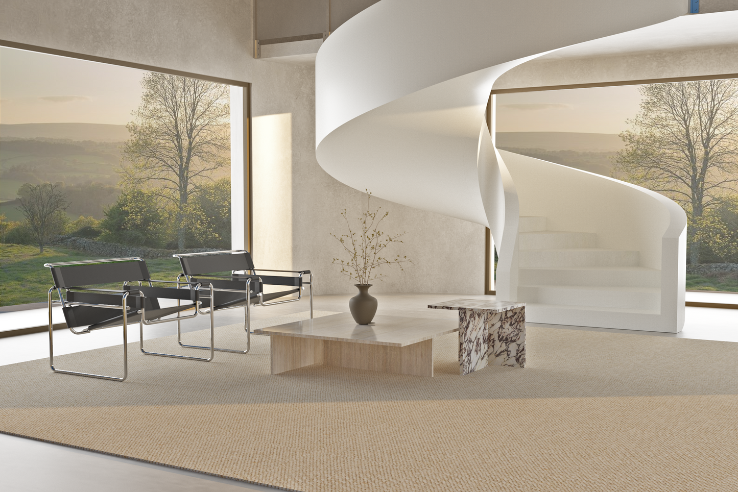 LINEA Coffee Table Travertino