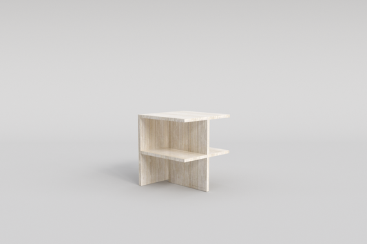 LINEA Bedside Table Travertino