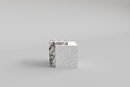 BLOC Side Table Viola/Carrara Bianco