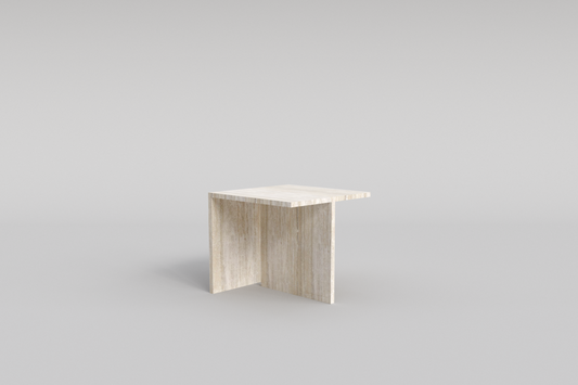 LINEA Side Table Travertino